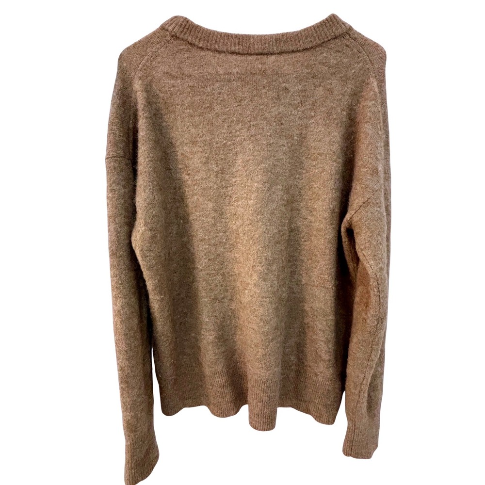 The Group by Babaton Aritzia Brown Crew Neck Knit Sweater XS Dropped Shoulder - Picture 4 of 4